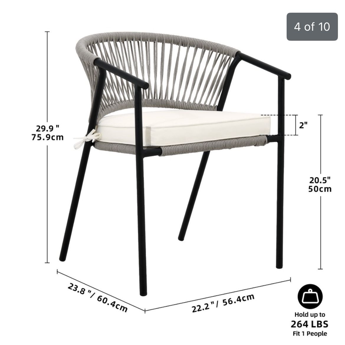 Set Of 4 Patio Chairs