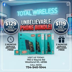 4 Samsung Galaxy A17s with 2 months service free