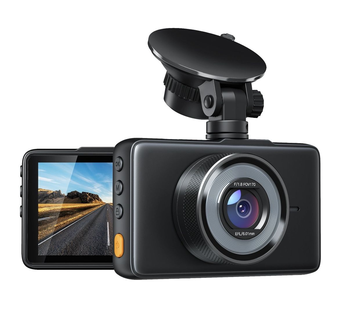 APEMAN C450 Dash Cam 1080P FHD 3" Car Camera 170° Wide Angle Screen, Parking Monitor, Black