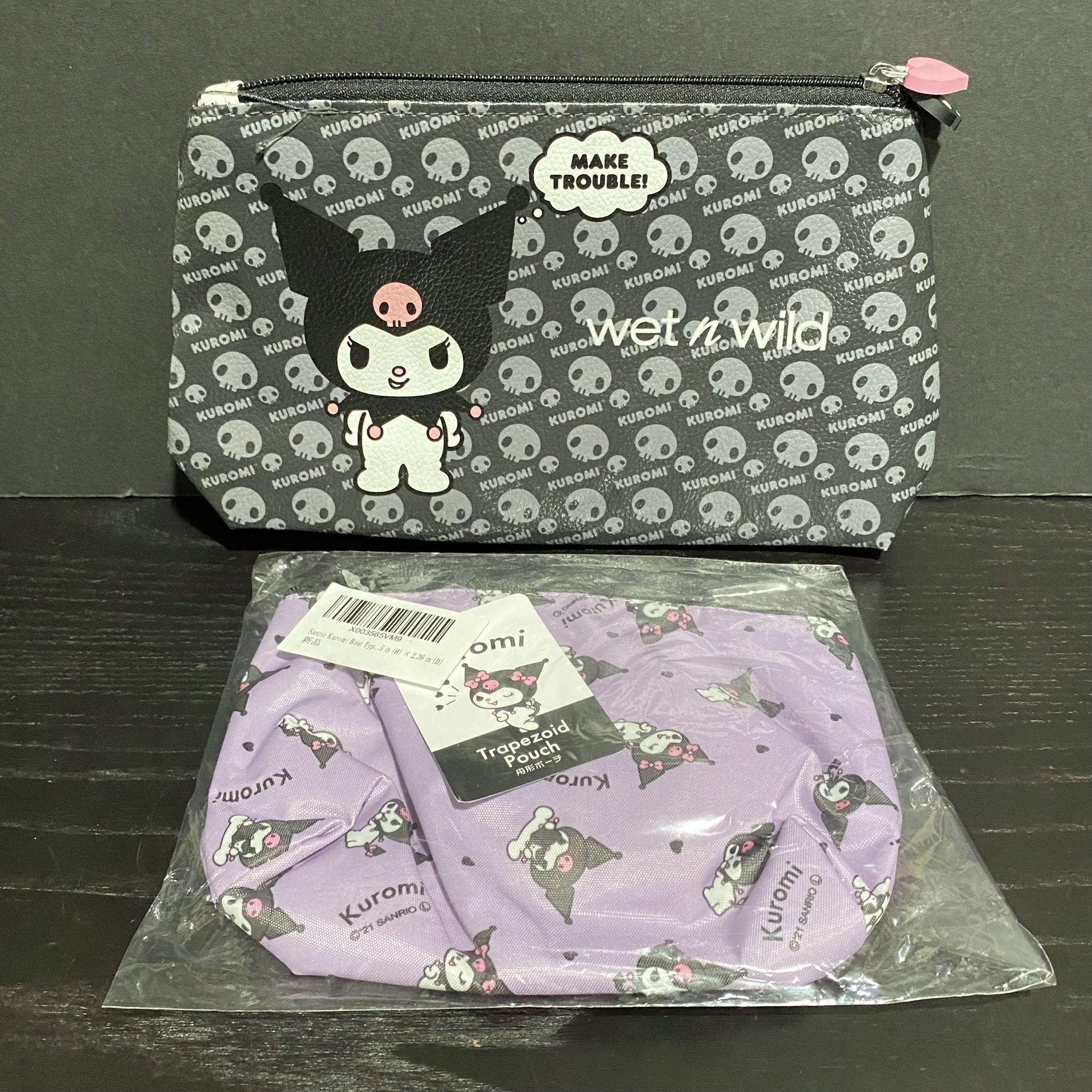 Kuromi Sanrio Makeup Bags Bundle $20 for both