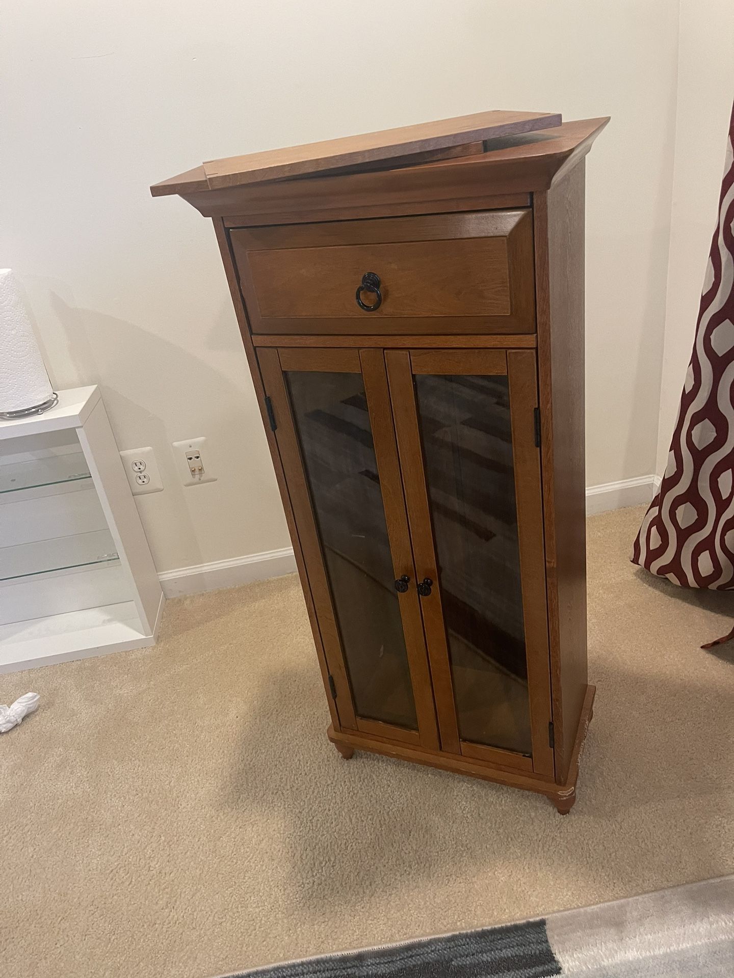 Beautiful Solid Wood Glass Cabinet - Home Decor Ready