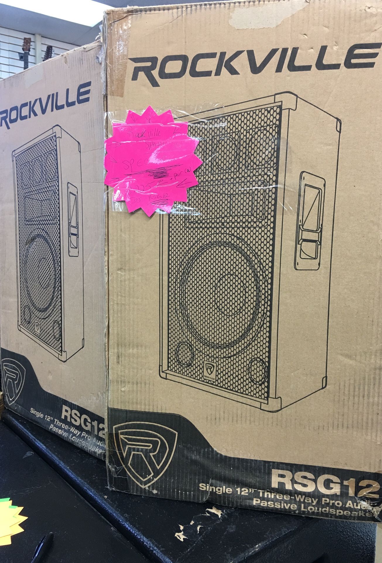 Rockville dj speaker pair great price new in box !