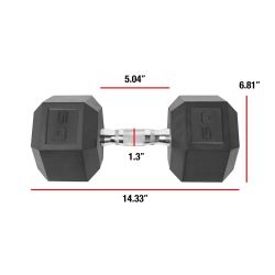 (2 pack) CAP Barbell, 50lb Coated Hex Dumbbell