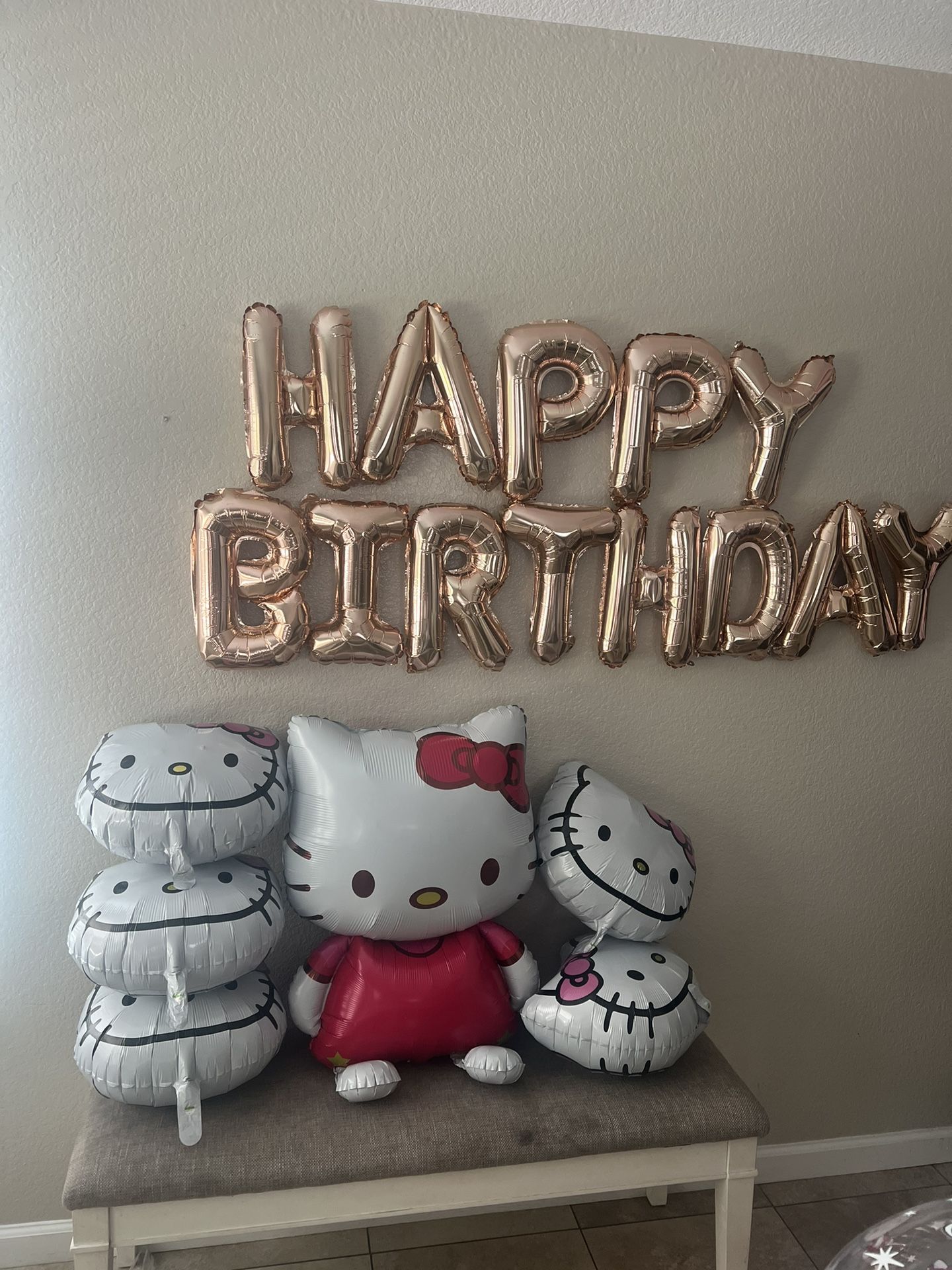 Hello Kitty Happy Birthday Foil Balloons
