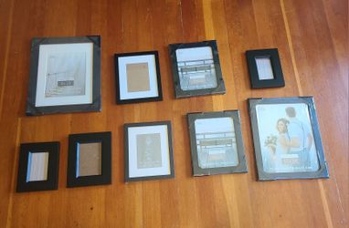 9 Picture Frames, Variety Of Sizes