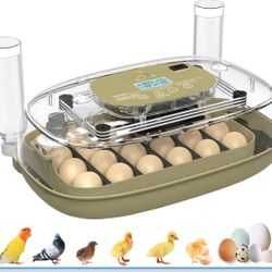 New-Incubators for Hatching Eggs,Smart 24 Egg Incubator with Automatic Egg Turning and Humidity Control,High Hatch Rate Incubator for Chicken Duck Qua