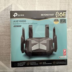 Brand New Sealed - TP-Link AXE16000 WiFi 6E Router (Archer AXE300) - Dual 10Gb Ports, Wireless Gaming Router, VPN Client, 2.5G WAN/LAN, 4 Gigabit LAN 