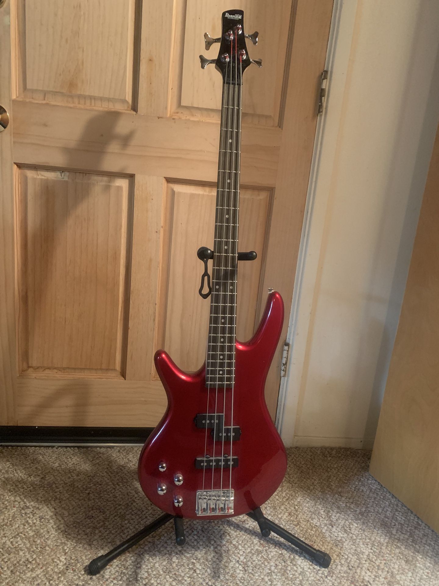 Ibanez Cherry Red Electric Bass Guitar