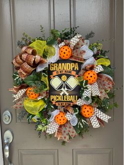 Pickleball wreath for Grandpa
