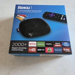 Roku 1 Streaming Media Player With Remote (New in Box)