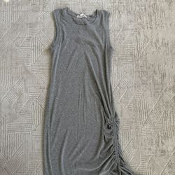 Women’s Waffle Knit Grey Body Con Dress Size Large