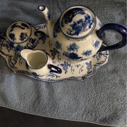 Blue And White Tea Set