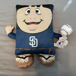 NWT San Diego Padres Friar Mascot pillow plush