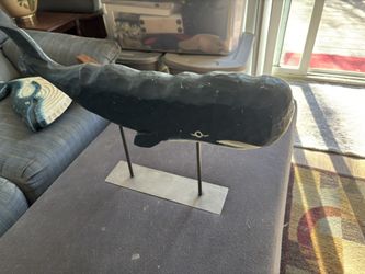 Whale Wood Statue 