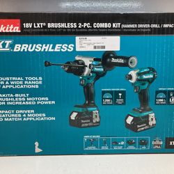 Makita XT288T 18V LXT Lithium-Ion Brushless Cordless 2-Piece Combo Kit