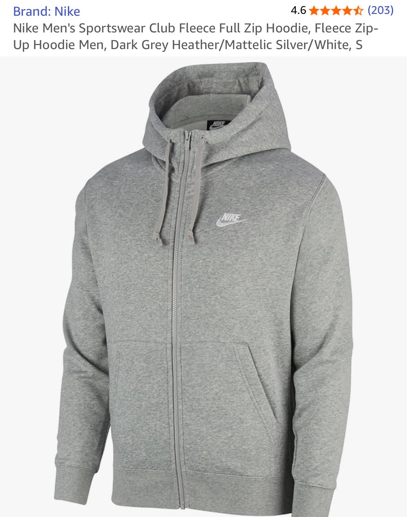 New Men Nike Zipper Hoodie XXL