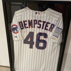 Chicago Cubs Framed Jersey with Autographed Ticket