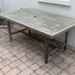 Outdoor Rectangular Metal Table
