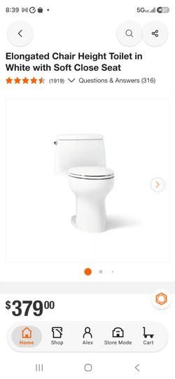 Shop KOHLER
Santa Rosa 12 in. Rough In 1-Piece 1.28 GFP Single Flush Elongated Chair Height Toilet in White with Soft Close Seat