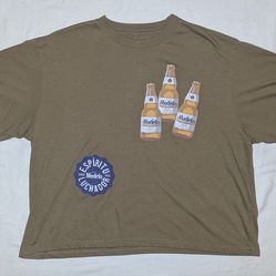 Modelo Cerveza Beer Light Brown Graphic T Shirt Men’s XL T-Shirt