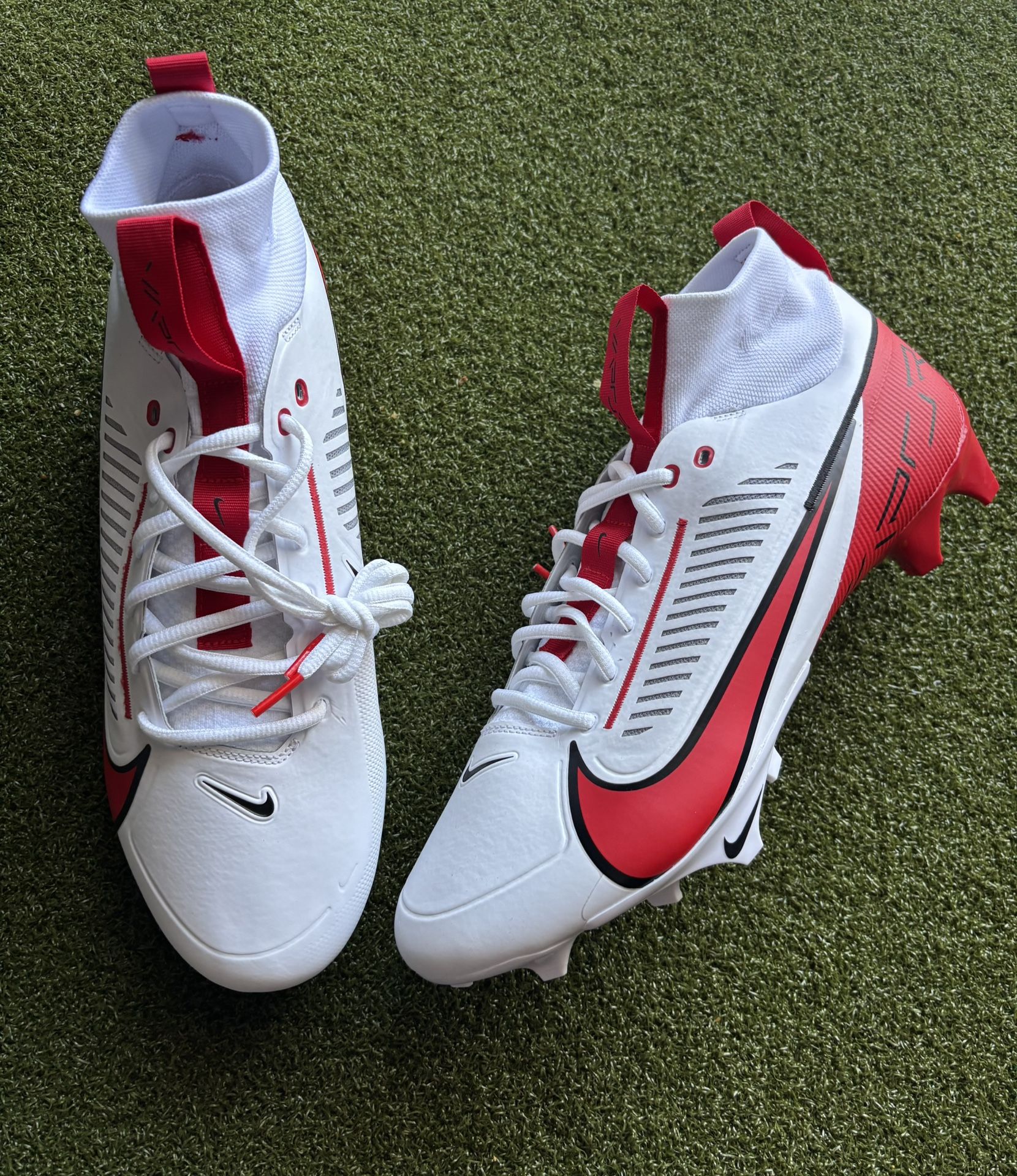 Nike Vapor Edge Pro 360 TB White/University Red Football Cleats