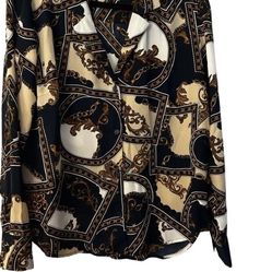 Chic Gold Chain Pattern Blouse 