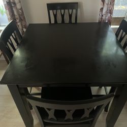 Cherry Solid Wood High Table Set