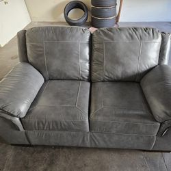 Real leather loveseat/2seater sofa