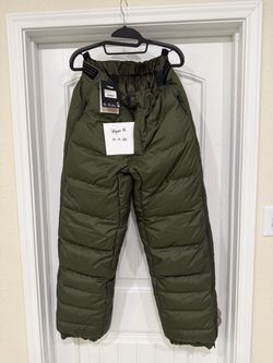 Down insulated pants