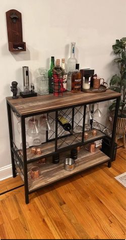 Rustic Industrial Home Bar Cart