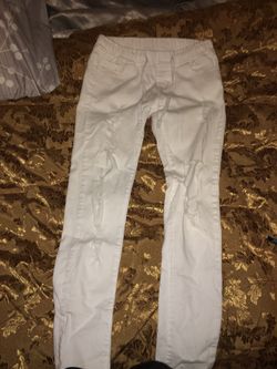 ripped white joggers