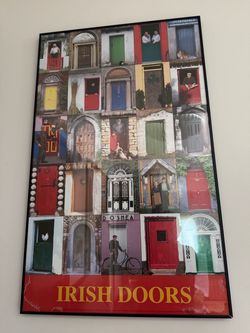 Irish Doors Framed Photo Collage Poster