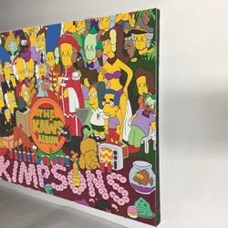 Canvas wall decoration 30”x42”. Brand new we can make it in different sizes, from 4.5”x4.5” to 30”x66”, Wood frame and sprayed with glossy clear coat