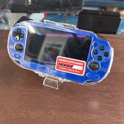 PS Vita - Blue Modded w/Games *WE ACCEPT GAMES & CARDS FOR TRADE CREDIT*