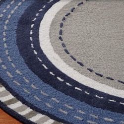 POTTERY BARN 5' ROUND WOOL RUG