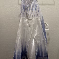 Disguise Disney Frozen 2 Snow Queen Elsa Kids Prestige Gown Costume S (4-6x)  w/ Boots