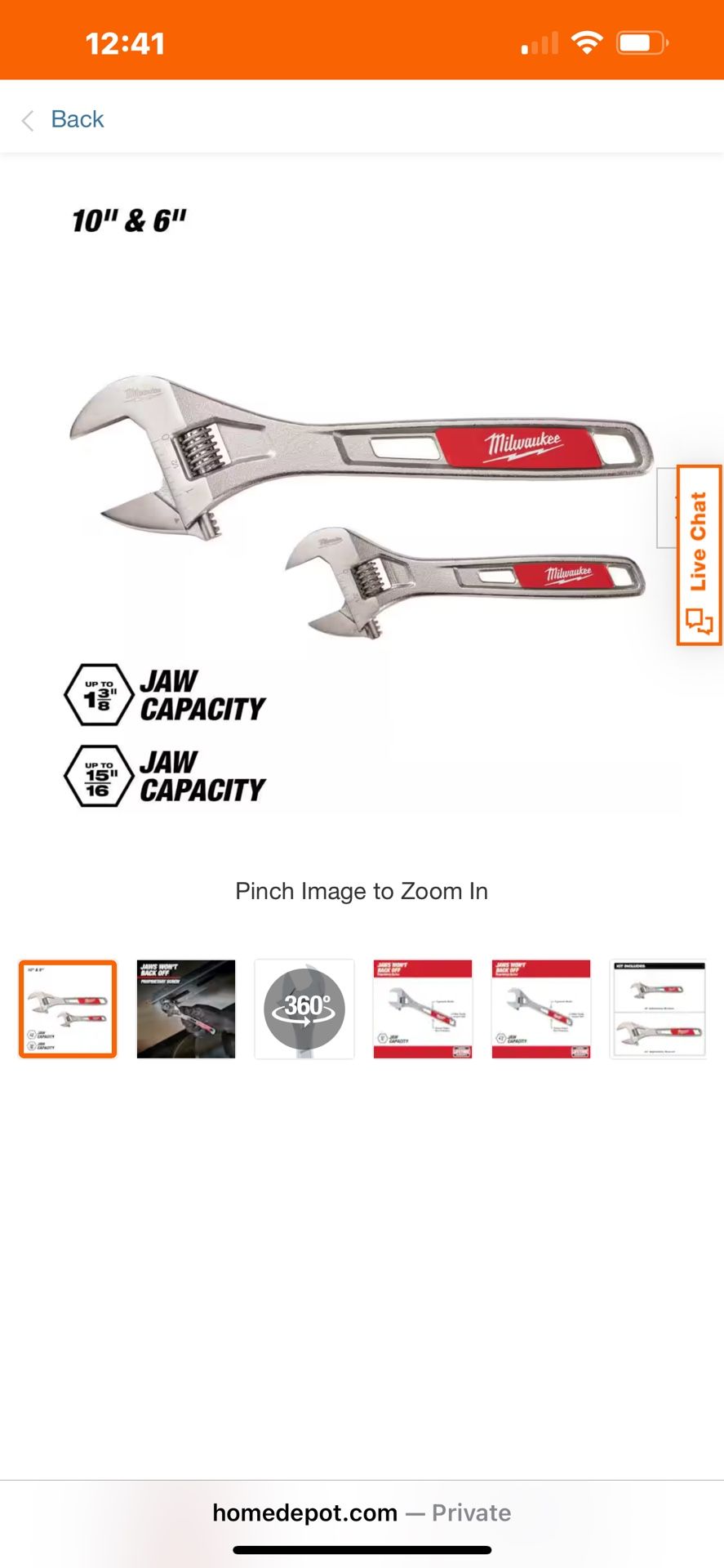 6 in. and 10 in. 2-Piece Adjustable Wrench Set by Milwaukee