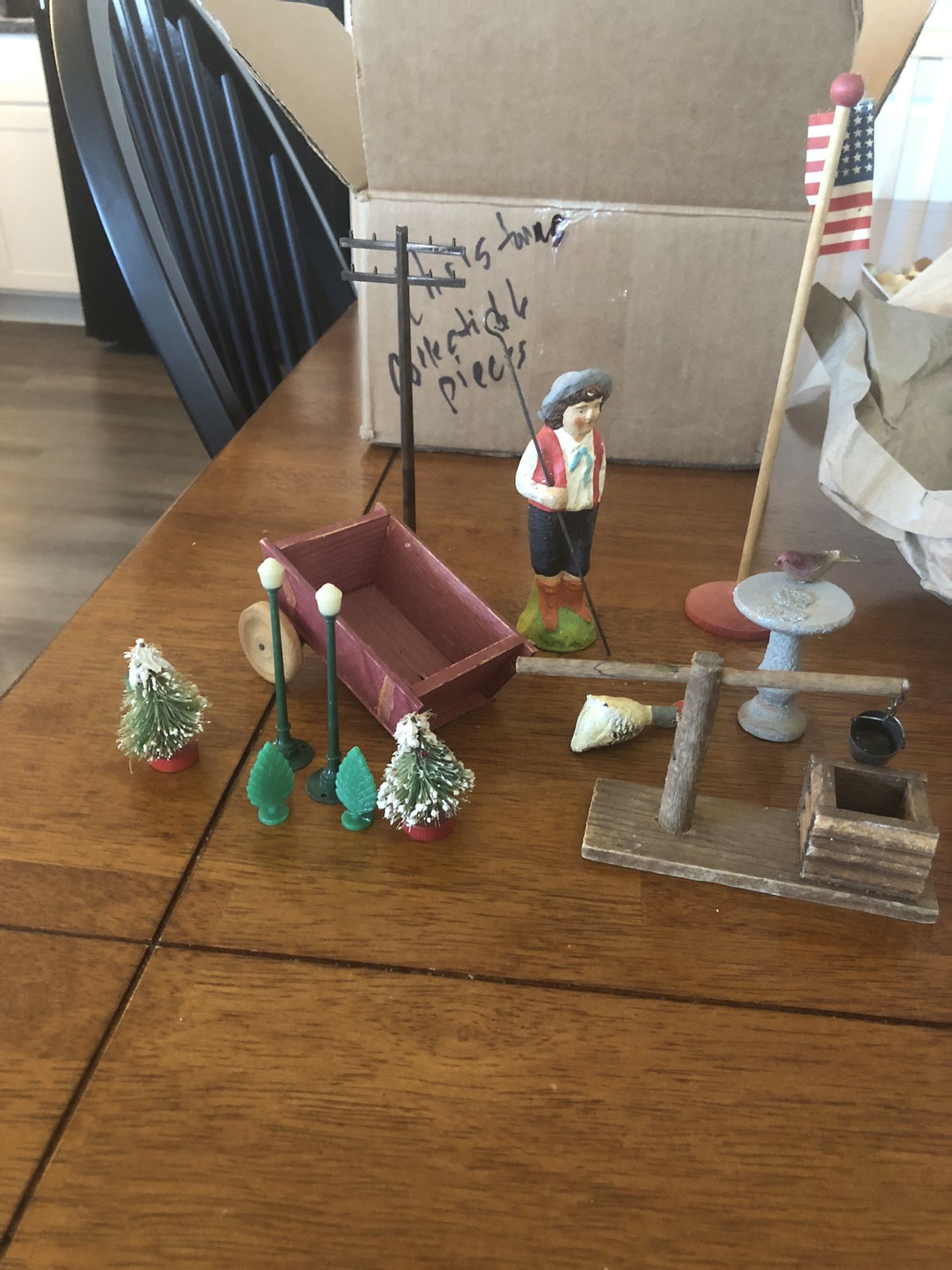 1940s-50s Plastic and Lead Figurines and Houses