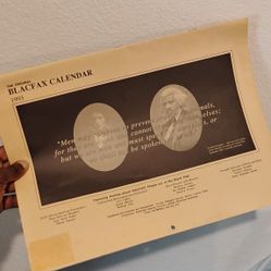 The Original Black Fax Calendar 1993. Must Go Today! 