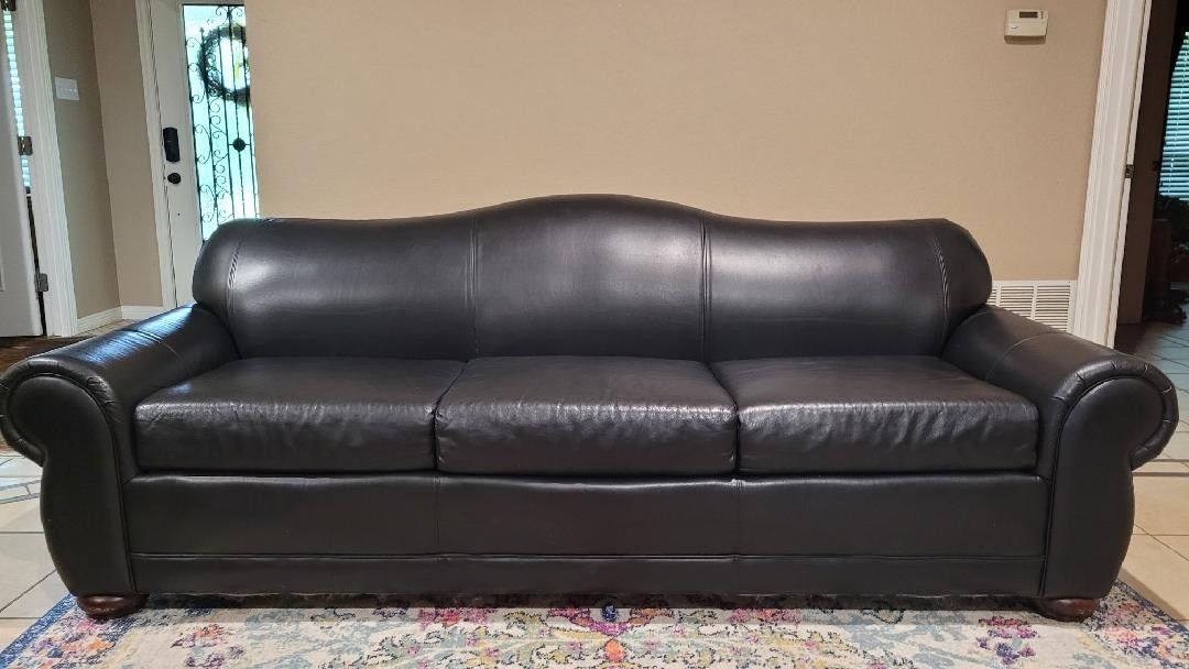 Black Leather Couch