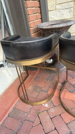 6 leather counter stools