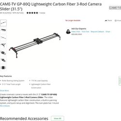 GVM GP-80QD Video Carbon Fiber Motorized Camera Slider 32"