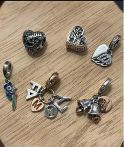 Sterling/Gold Vermeil Family Charm Lot
