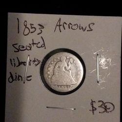 1853 Seated Liberty Dime (Arrows)
