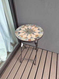 Small stone outdoor table