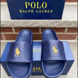Authentic Polo Ralph Lauren Slides Men’s Sizes : 10-11-12-13
