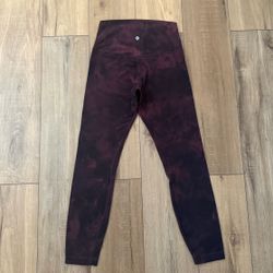 lululemon Align Diamond Dye Cassis Black High-Rise Pant 25" leggings