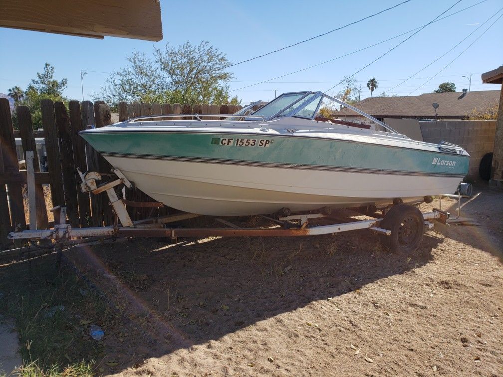 Larson boat and trailer