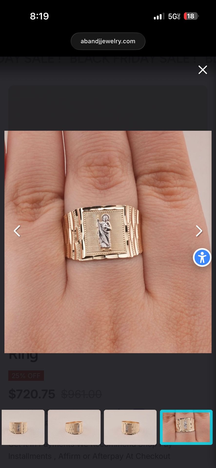 14k San Judas Ring 