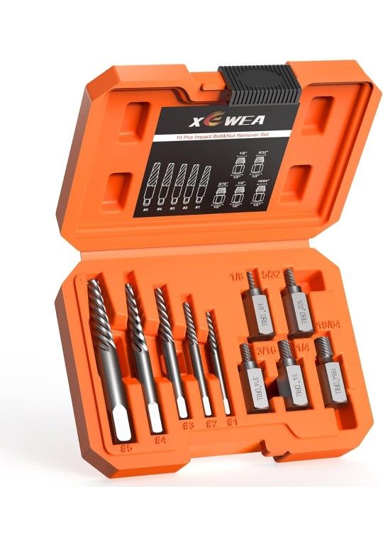 Screw Extractor Set, Chrome Molybdenum Alloy Steel Screw Remover for Removing St